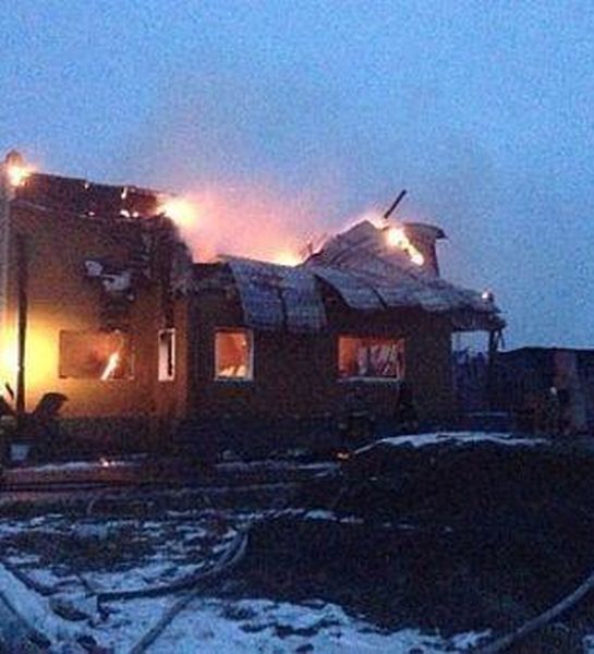 Пожар в Усть-Абаканском районе Хакасии